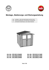 Weka 323.2015.20400 Notice De Montage, D'utilisation Et D'entretien