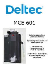 Deltec MCE 601 Instructions D'emploi