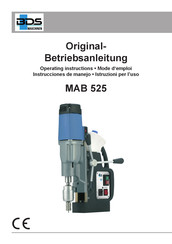 BDS Maschinen MAB 525 Mode D'emploi