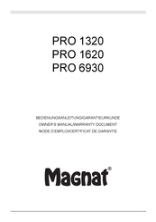 Magnat PRO 6930 Mode D'emploi/Certificat De Garantie