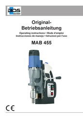 BDS Maschinen MAB 455 Mode D'emploi