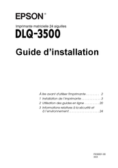 Epson DLQ-3500 Guide D'installation