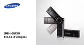 Samsung SGH-X830 Mode D'emploi
