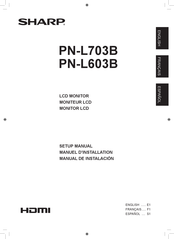 Sharp PN-L603B Manuel D'installation
