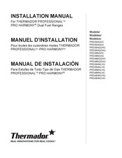Thermador PROFESSIONAL PRO HARMONY Manuel D'installation