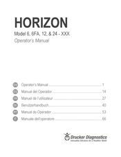 Drucker Diagnostics HORIZON 6FA Manuel De L'utilisateur