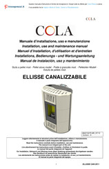 Cola ELLISSE CANALIZZABILE Manuel D'installation, D'utilisation Et D'entretien