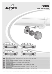 Jaeger 21060552 Instructions De Montage