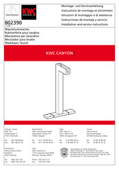 KWC CANYON 12.611.252.000 Instructions De Montage Et D'entretien