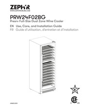 Zephyr PRW24F02BG Guide D'utilisation, D'entretien Et D'installation