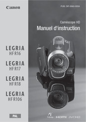 Canon LEGRIA HF R18 Manuel D'instruction