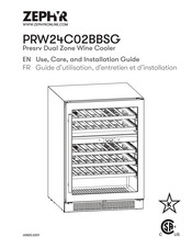 Zephyr PRW24C02BBSG Guide D'utilisation, D'entretien Et D'installation