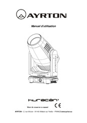 Ayrton HURACÁN-X Manuel D'utilisation