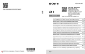 Sony ILCE-1 Mode D'emploi