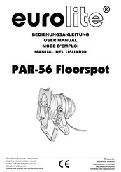 EuroLite PAR-56 Floorspot Mode D'emploi
