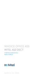 Mitel MITEL 612 DECT Mode D'emploi