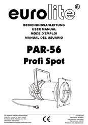 EuroLite PAR-56 Profi Spot Mode D'emploi