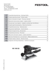 Festool RS 100 CQ Notice D'utilisation D'origine