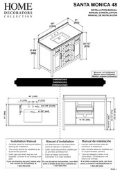 Home Decorators Collection SANTA MONICA 48 Manuel D'installation
