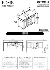 Home Decorators Collection SONOMA 48 Manuel D'installation