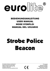 EuroLite Strobe Police Beacon Mode D'emploi