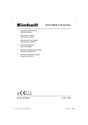 Einhell TE-AC 36/6/8 Li OF Set-Solo Instructions D'origine