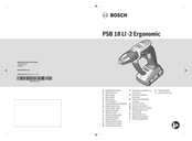 Bosch PSB 18 LI-2 Ergonomic Notice Originale