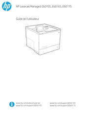 HP LaserJet E60155 Guide De L'utilisateur