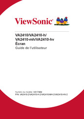 ViewSonic VA2410 Guide De L'utilisateur