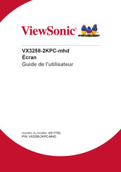 ViewSonic VX3258-2KPC-mhd Guide De L'utilisateur