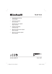 EINHELL TE-AP 750 E Instructions D'origine