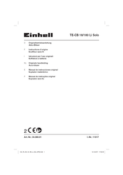 EINHELL TE-CB 18/180 Li Solo Instructions D'origine