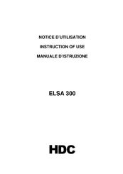 HDC ELSA 300 Notice D'utilisation