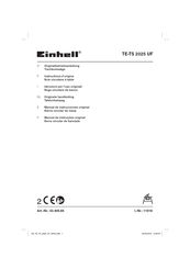 EINHELL TE-TS 2025 UF Instructions D'origine