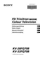 Sony FD Trinitron KV-32FQ70B Mode D'emploi