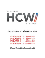 HCW PASRW040-P Manuel D'installation & Mode D'emploi