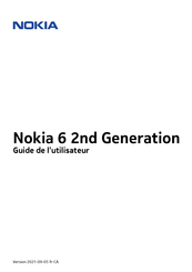 Nokia 6 2nd Generation Guide De L'utilisateur