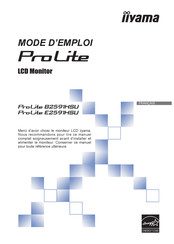 Iiyama ProLite E2591HSU Mode D'emploi