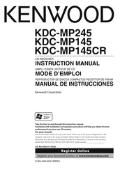 Kenwood KDC-MP145CR Mode D'emploi