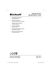 EINHELL GE-CM 30 Li Instructions D'origine
