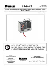 Panduit CP-881/E Mode D'emploi