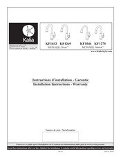 Kalia MONARK Junior KF1270 Instructions D'installation