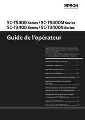Epson SureColor SC-T5400M Série Guide De L'opérateur