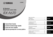 Yamaha AVENTAGE RX-A670 Guide De Démarrage Rapide