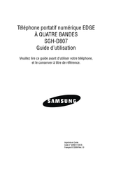 Samsung SGH-D807 Guide D'utilisation