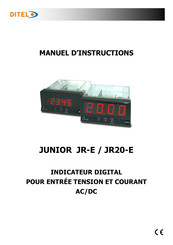 Ditel JUNIOR JR20-E Manuel D'instructions