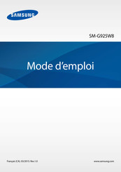 Samsung SM-G925W8 Mode D'emploi