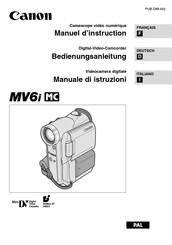 Canon MV6i MC Manuel D'instruction