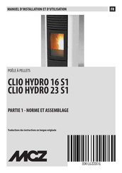 MCZ CLIO HYDRO 23 S1 Manuel D'installation Et D'utilisation