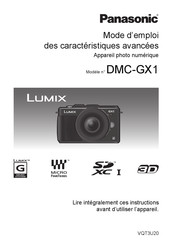 Panasonic Lumix DMC-GX1 Mode D'emploi